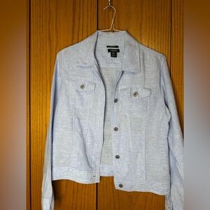 Jones New York Light Blue linen Jacket